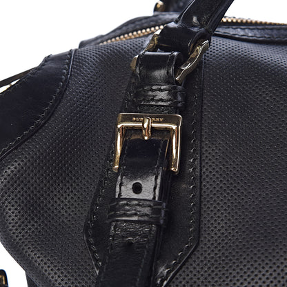 Burberry Calfskin Perforated Ellers Satchel Black 21 of 31