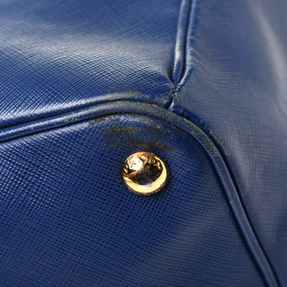 Prada Saffiano Lux Extra Large Galleria Double Zip Tote Bluette 10 of 13