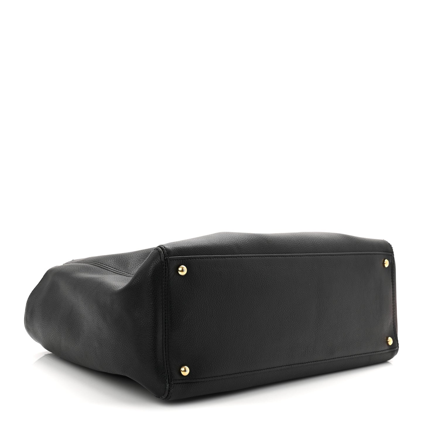 Calfskin Cerf Executive Shopper Tote Black