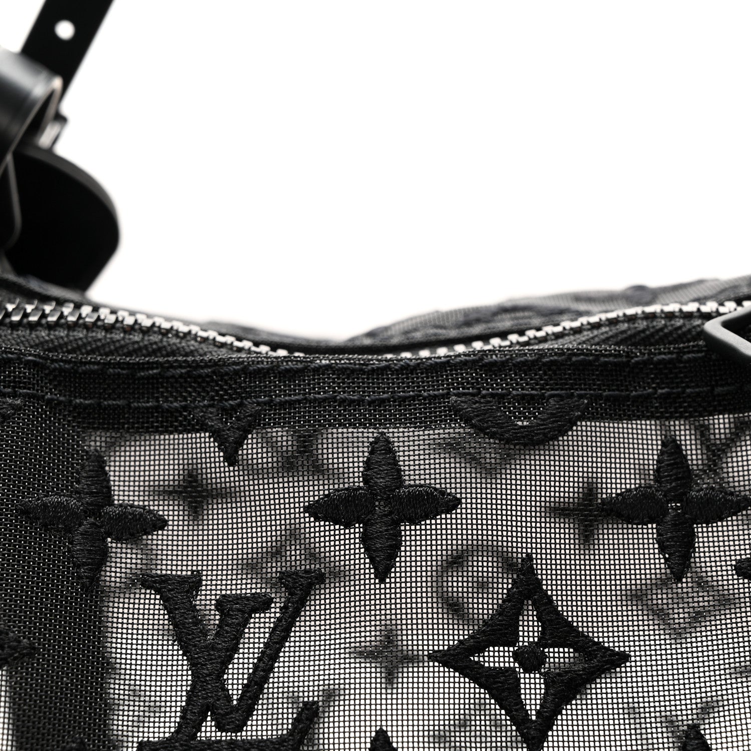 Louis Vuitton Monogram See Through Keepall Bandouliere 50 Black 10 of 11