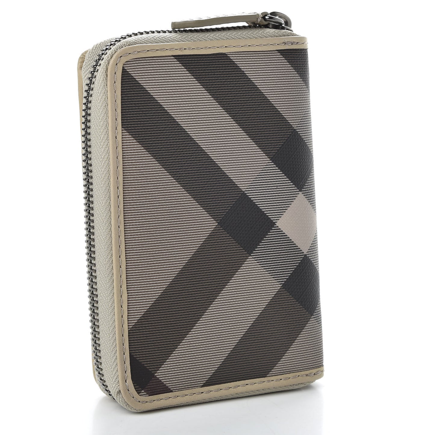 Smoked Check Compact Wallet Trench