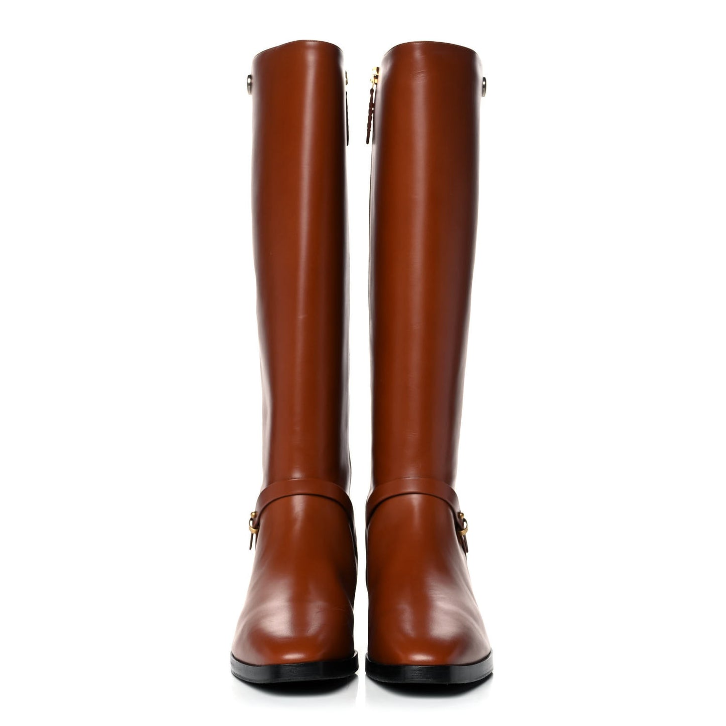 Calfskin Rosie Tall Riding Boots 39 Brown Papaya