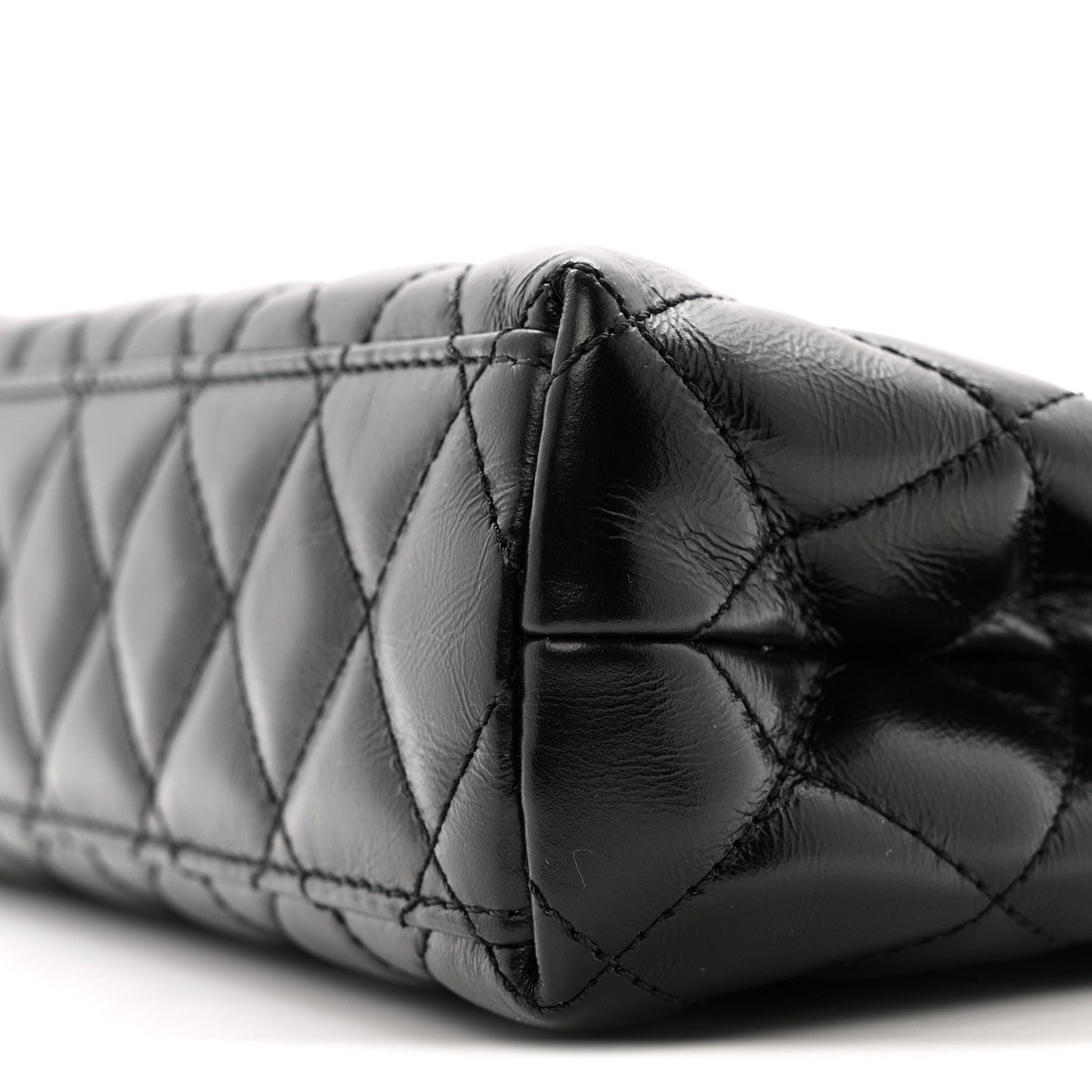 Chanel Shiny Aged Calfskin Quilted Nano Kelly Shopper Black 10 of 10
