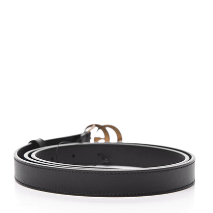 Gucci Calfskin Pearl Double G 20mm Belt 95 38 Black Cream 3 of 6