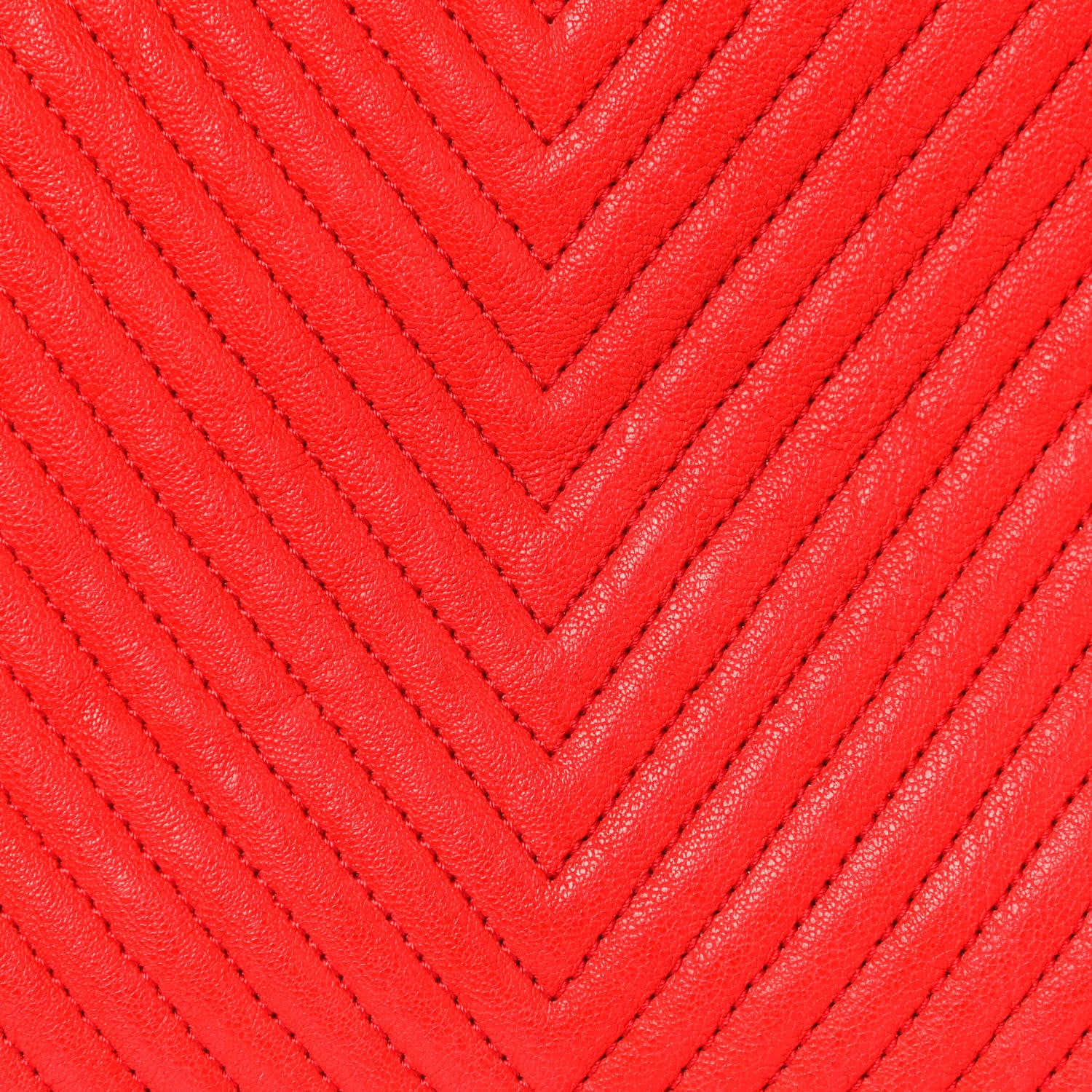 Chanel Wrinkled Lambskin Chevron Quilted Large Surpique Tote Red 17 of 20