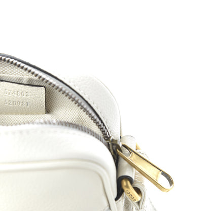 Gucci Grained Calfskin Mini Logo Messenger Bag White 9 of 10