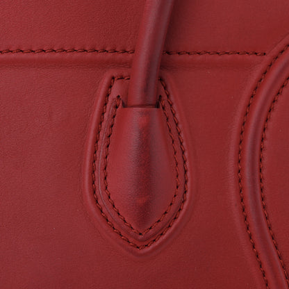 Celine Supple Calfskin Medium Phantom Luggage Red 12 of 14