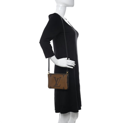 Louis Vuitton Reverse Monogram Giant Double Zip Pochette 2 of 11