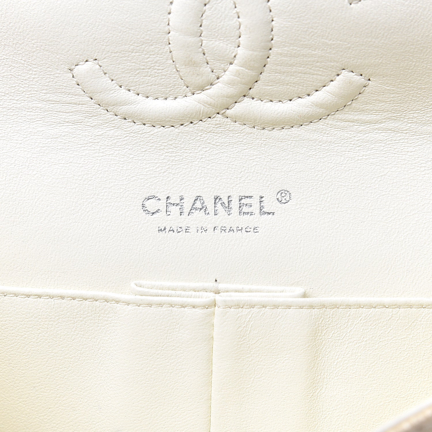 Chanel Canvas Quilted Pearl Trim Medium Flap Beige 5 of 16