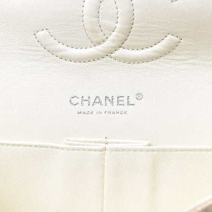 Chanel Canvas Quilted Pearl Trim Medium Flap Beige 5 of 16