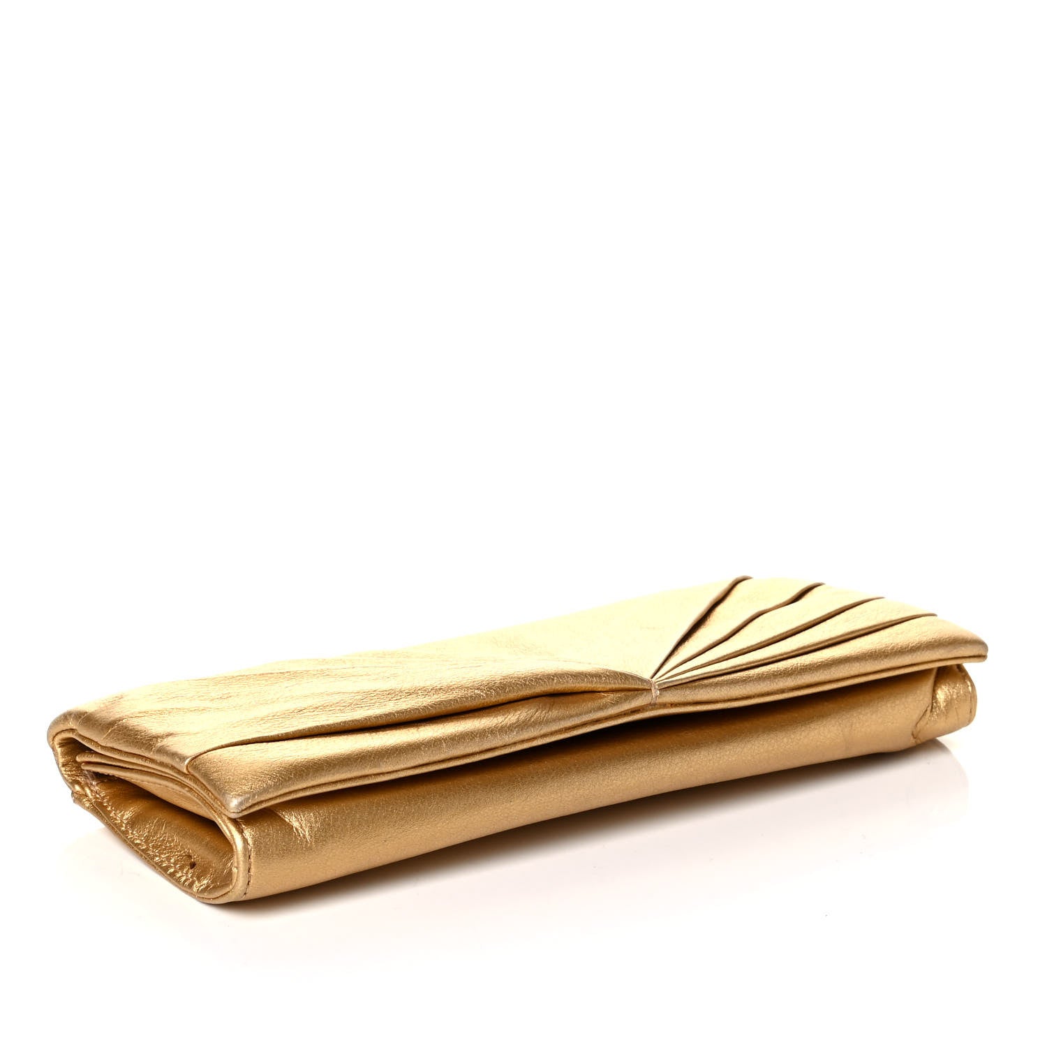 Christian Louboutin Metallic Calfskin Clutch Gold 3 of 7