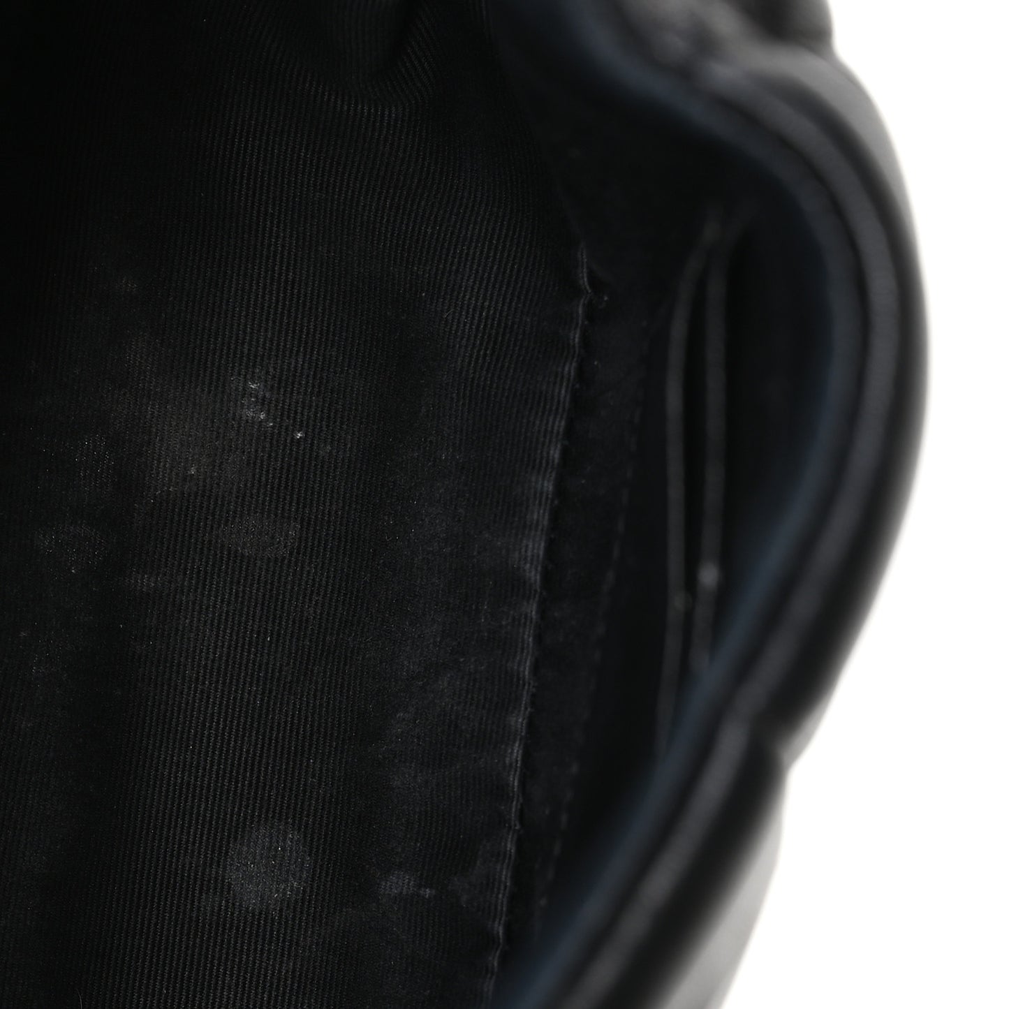 Lambskin Quilted Toy Loulou Puffer Monogram Chain Satchel Black