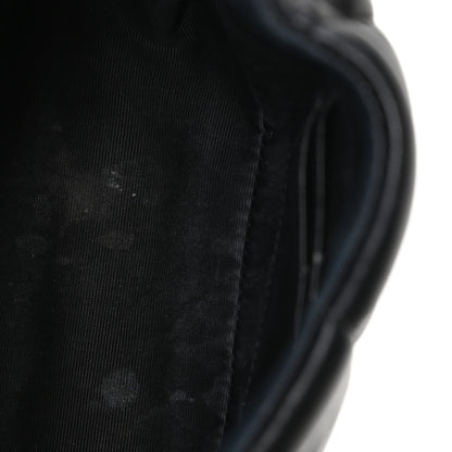 Saint Laurent Lambskin Quilted Toy Loulou Puffer Monogram Chain Satchel Black 5 of 11