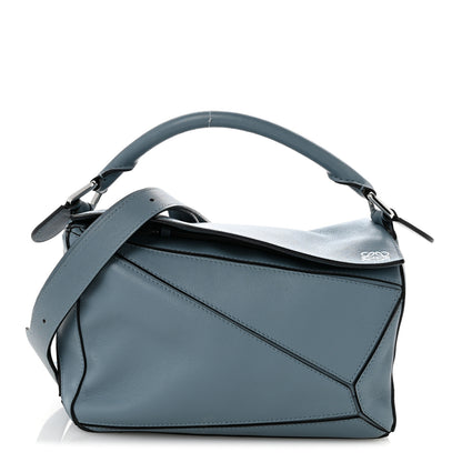 Loewe Calfskin Small Puzzle Bag Stone Blue 1 of 13