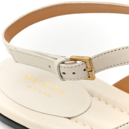 Gucci Calfskin Double G Thong Flat Sandals 40 White 9 of 10