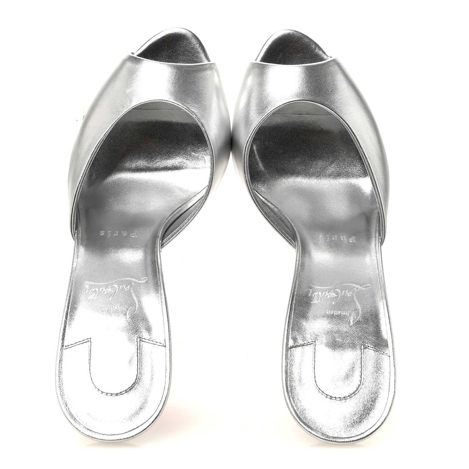 Christian Louboutin Metallic Nappa Me Dolly 120 Sandals 40 Silver 2 of 8