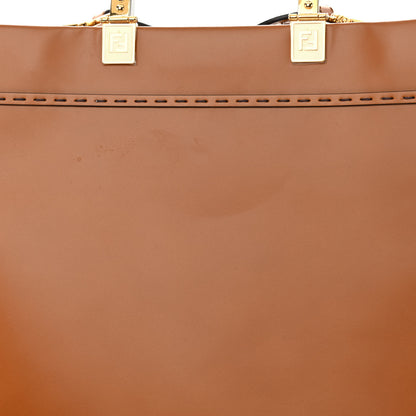 Fendi Vitello King Plexiglass Medium Fendi Sunshine Shopper Tote Cuoio 14 of 14