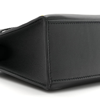 Hermes Swift Kelly Pochette Clutch Black 9 of 13
