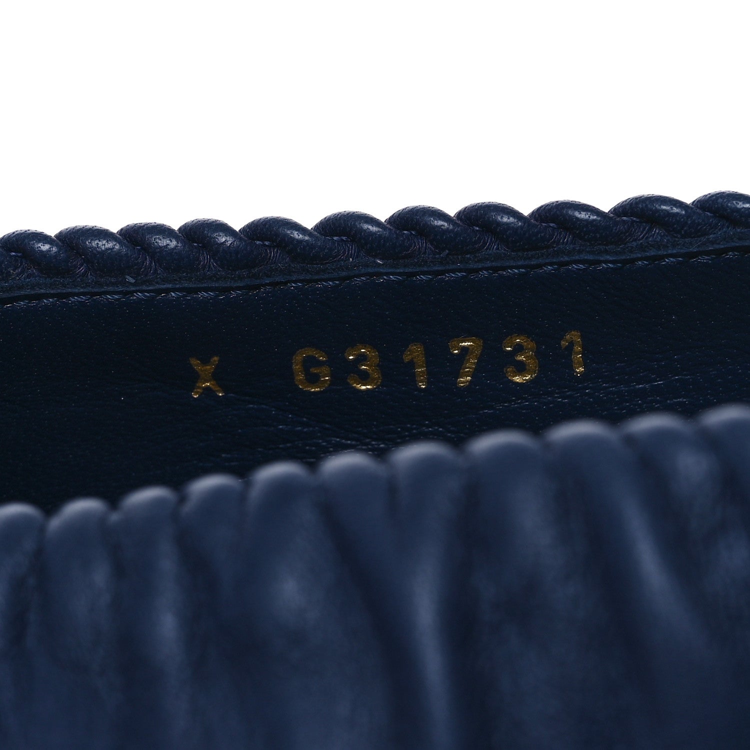 Chanel Lambskin Ruched CC Cap Toe Ballerina Flats 39.5 Navy Blue 9 of 10