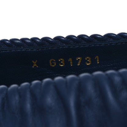 Chanel Lambskin Ruched CC Cap Toe Ballerina Flats 39.5 Navy Blue 9 of 10