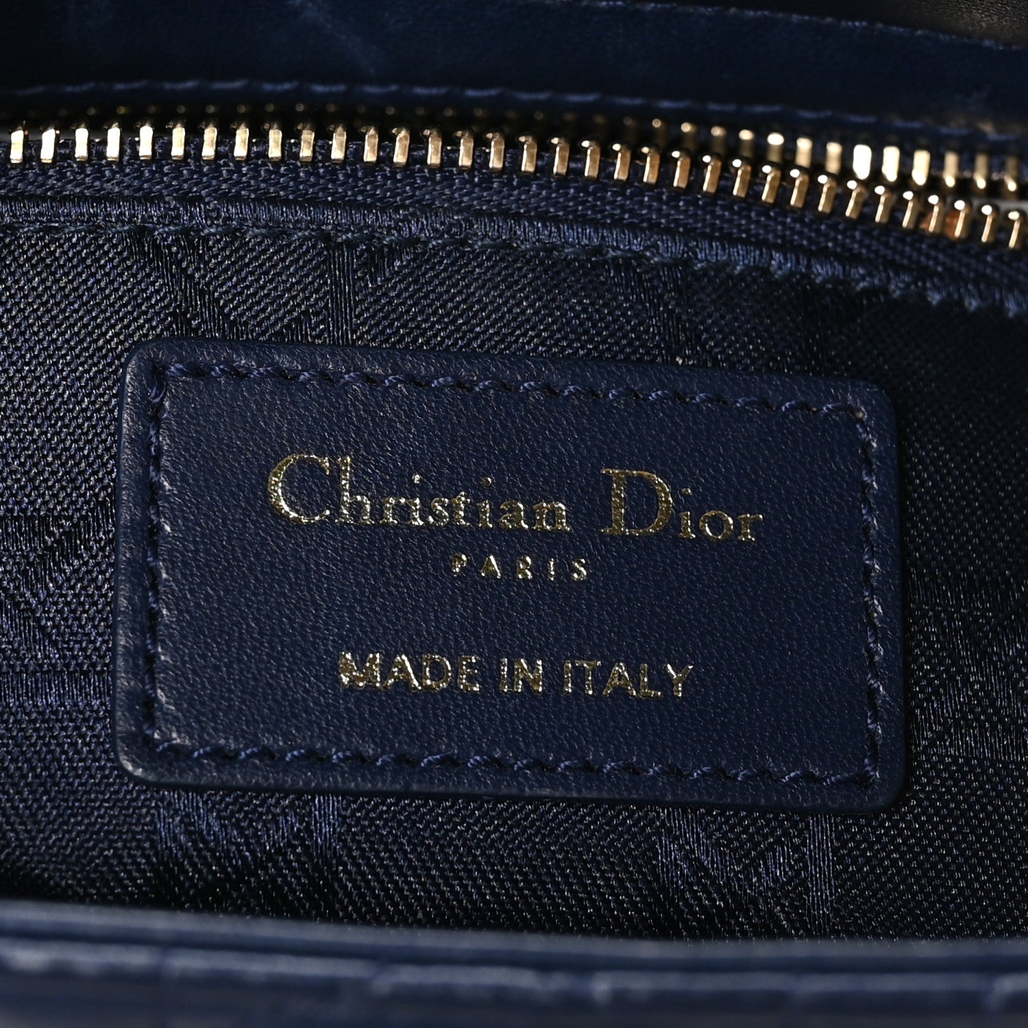 Christian Dior Lambskin Cannage Small Lucky Badges My Lady Dior Navy 6 of 10