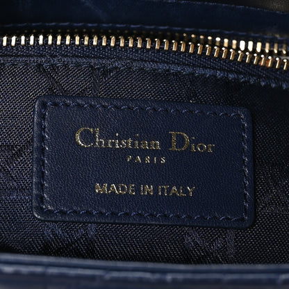 Christian Dior Lambskin Cannage Small Lucky Badges My Lady Dior Navy 6 of 10