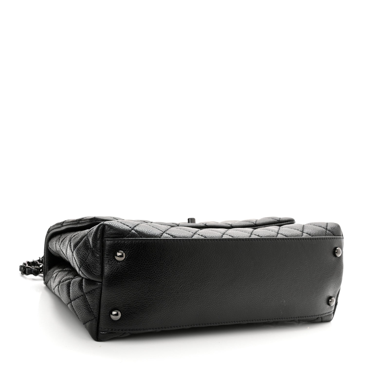 Chanel Caviar Quilted Small Coco Handle Flap So Black 4 of 12