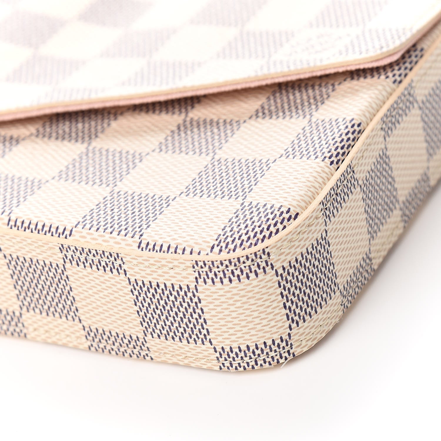 Louis Vuitton Damier Azur Pochette Felicie Chain Wallet Rose Ballerine 9 of 11