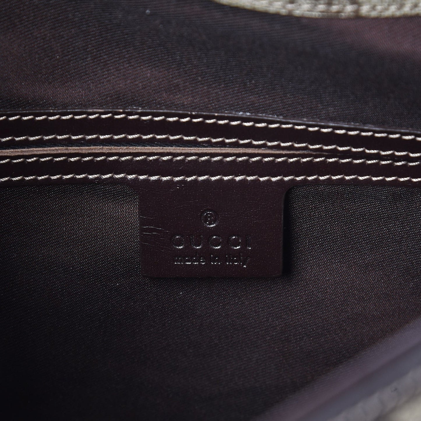 GG Plus Monogram Web Medium Flap Messenger Beige Dark Brown