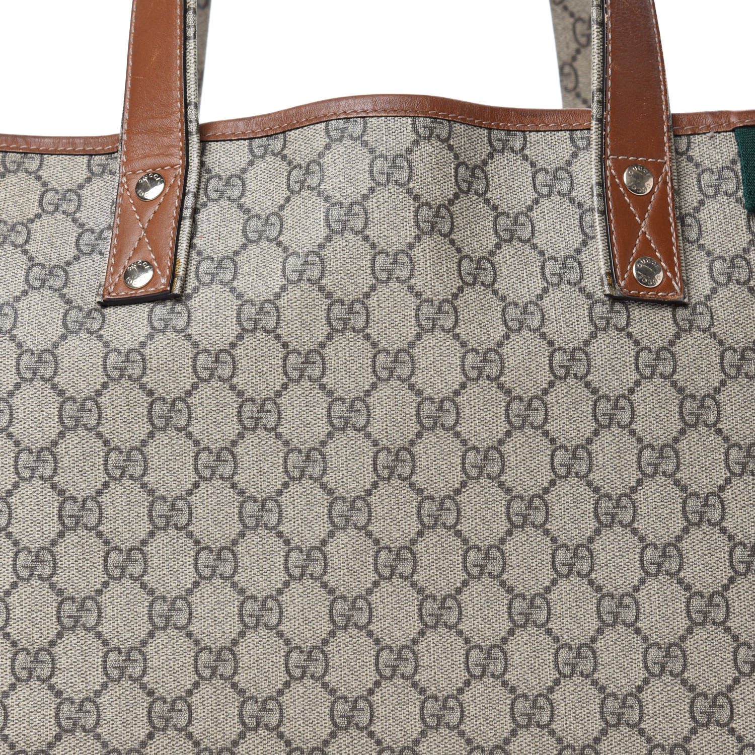 Gucci GG Plus Monogram Medium Signature Web Loop Tote Brown 16 of 16