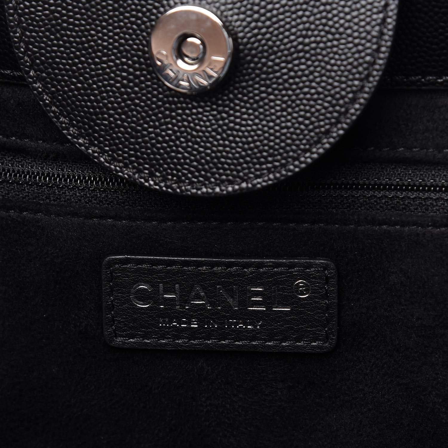 Chanel Caviar Medium Studded Deauville Tote Black 8 of 10