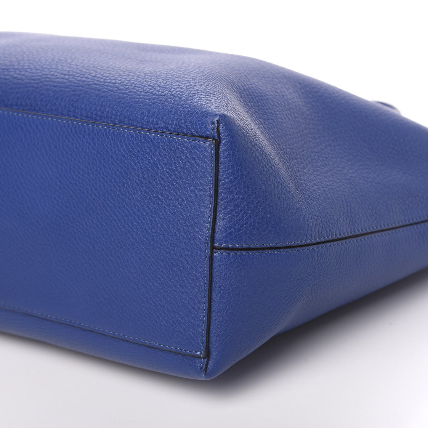 Grained Calfskin Rockstud Shoulder Tote Baltique