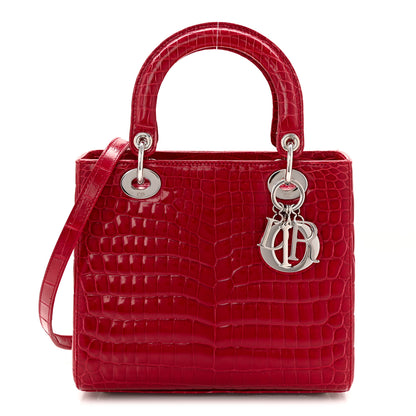 Christian Dior Alligator Medium Lady Dior Red 1 of 10