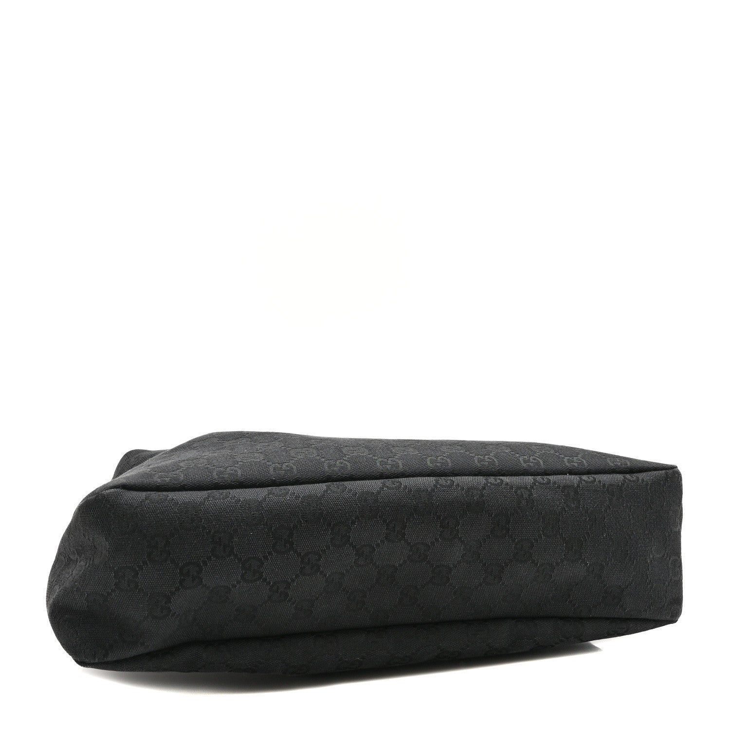 Gucci Monogram Medium Horsebit Chain Hobo Black Beige 4 of 10