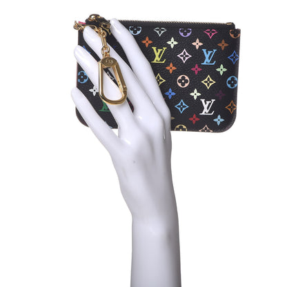 Louis Vuitton Monogram Multicolor Key Pouch Black Grenade 2 of 7