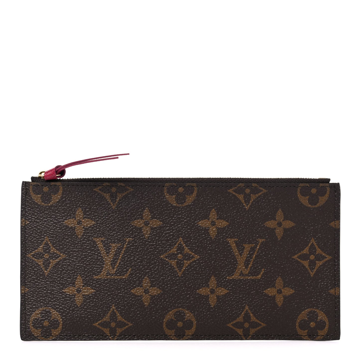 Monogram Felicie Chain Wallet Zippered Insert Fuchsia