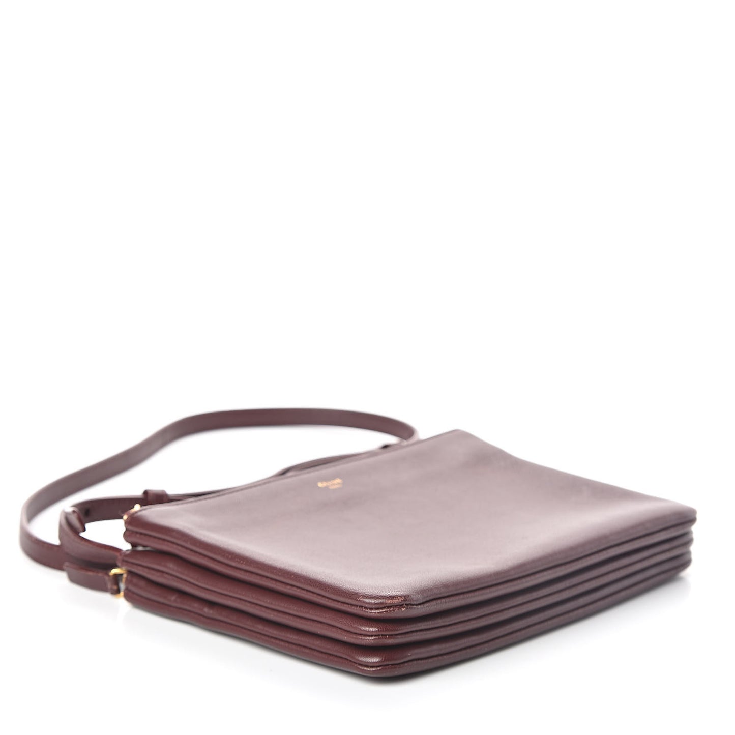 Lambskin Small Trio Crossbody Bag Burgundy