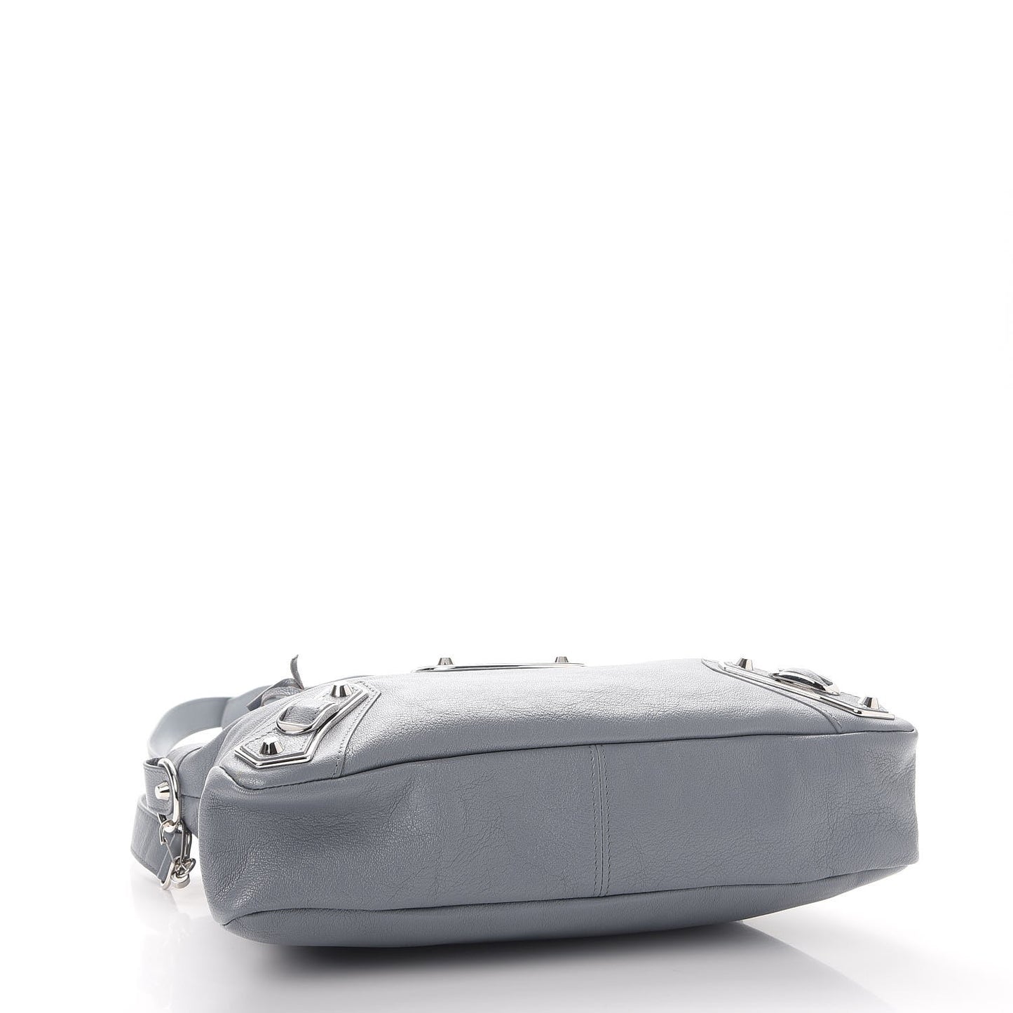 Chevre Silver Metallic Edge Hardware Town Bleu Acier