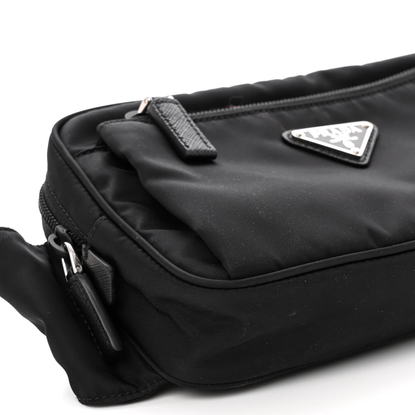 Re-Nylon Saffiano Belt Bag Black