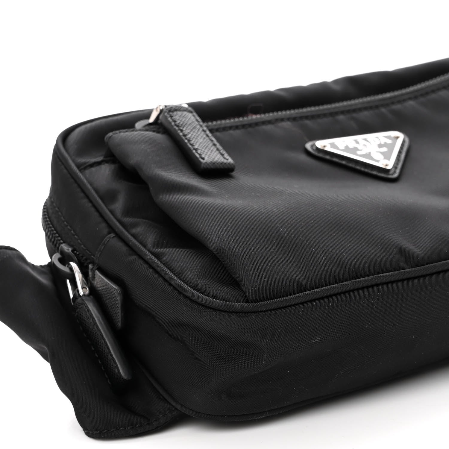 Prada Re-Nylon Saffiano Belt Bag Black 8 of 9
