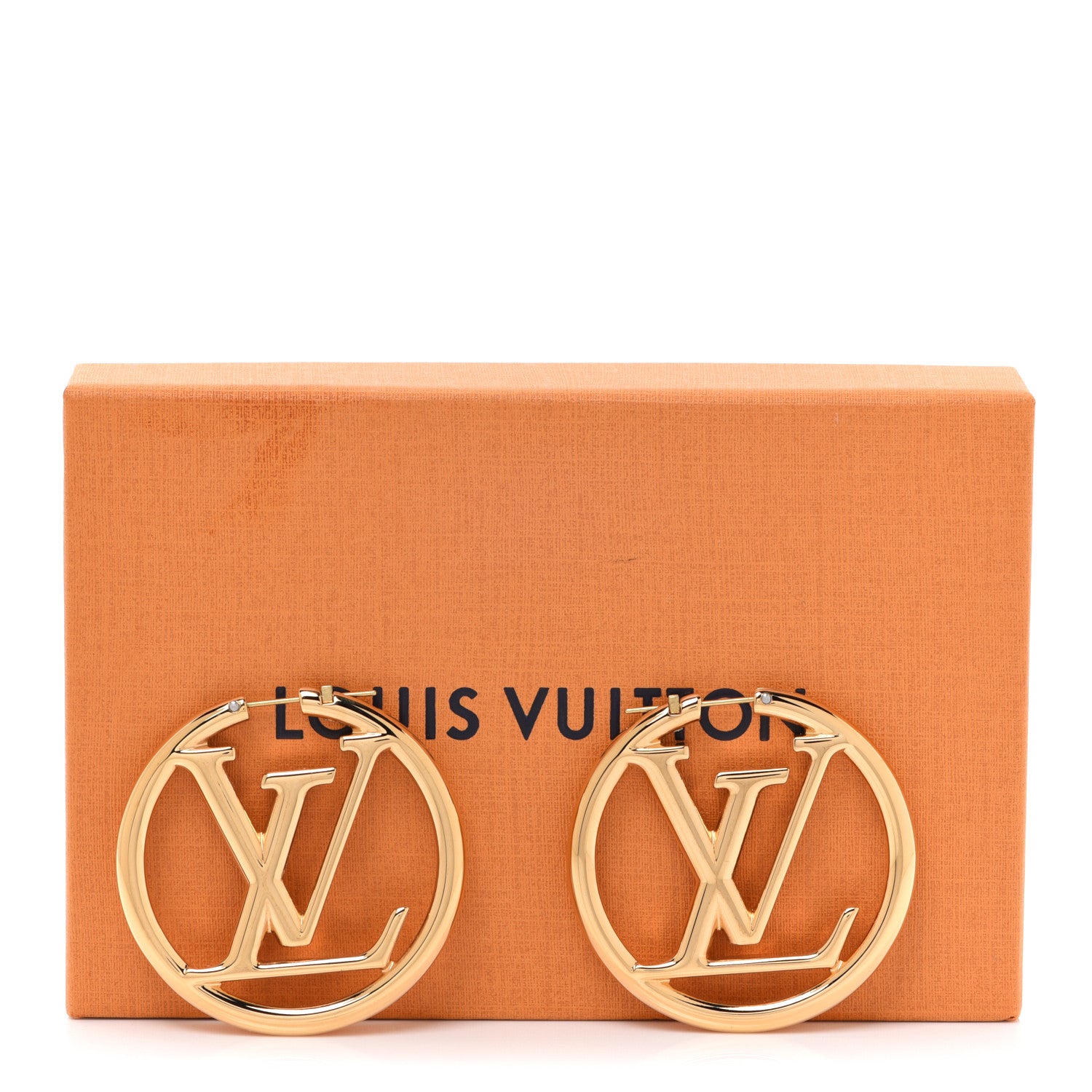 Louis Vuitton Metal Louise Hoop Earrings Gold 5 of 5