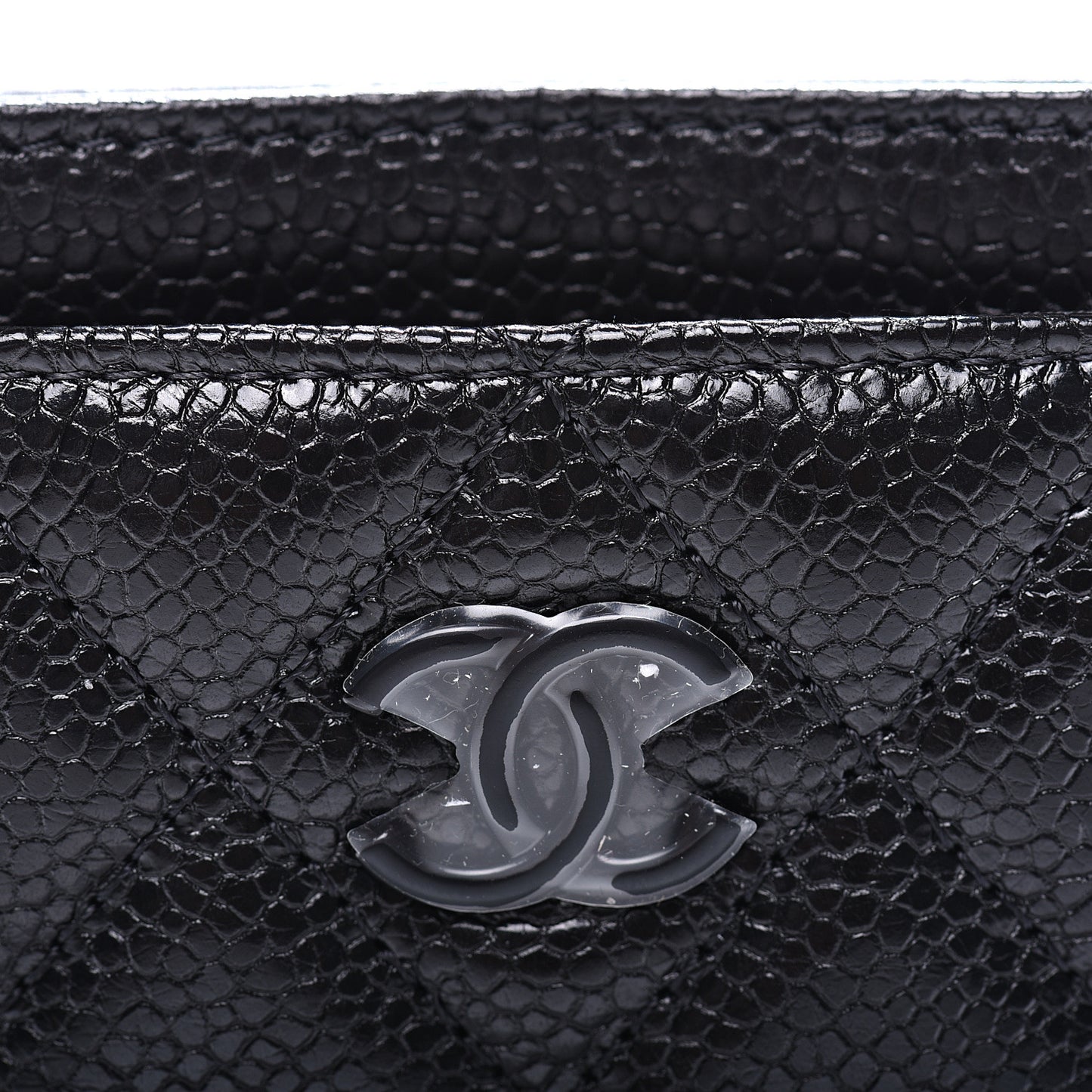 Caviar Quilted Incognito Card Holder Black