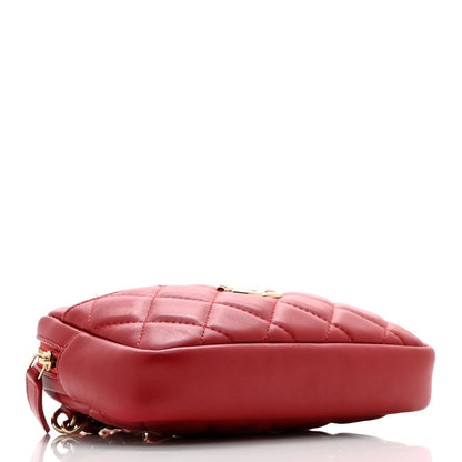 Chanel Lambskin Quilted Waist Bag With Pouch Red 5 of 12