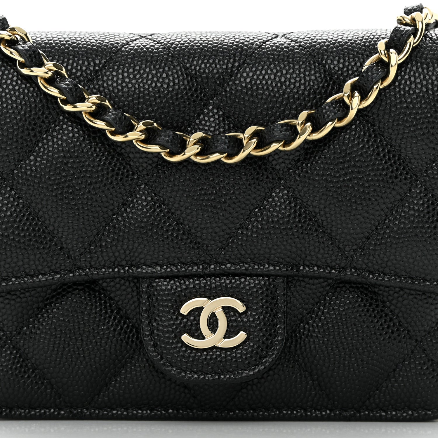 Chanel Caviar Quilted Mini Chain Bag Black 9 of 12
