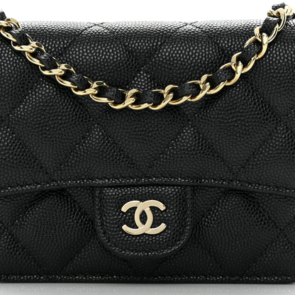 Chanel Caviar Quilted Mini Chain Bag Black 9 of 12