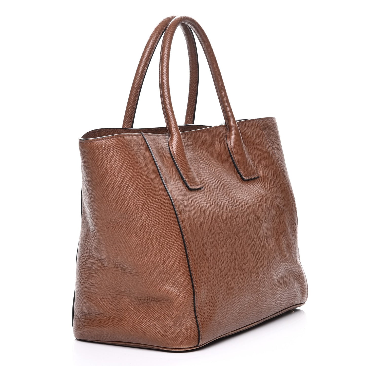 Saffiano Cuir Front Pocket Tote Palissandro