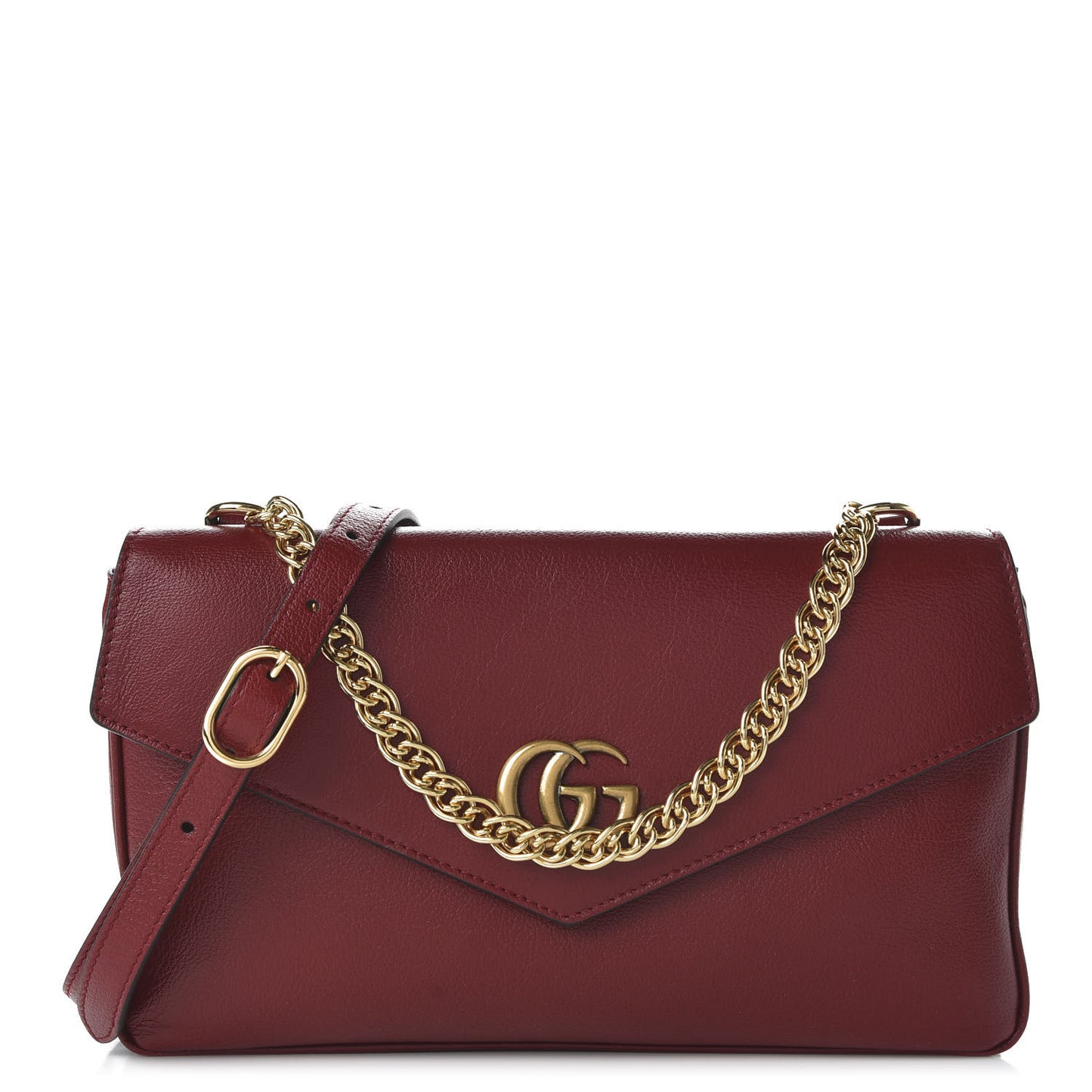 Calfskin Diagonal GG Medium Thiara Double Envelope Shoulder Bag Black Red