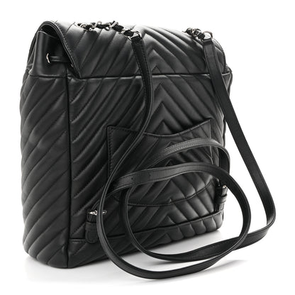 Chanel Calfskin Chevron Quilted Large Urban Spirit Backpack Black 3 of 10
