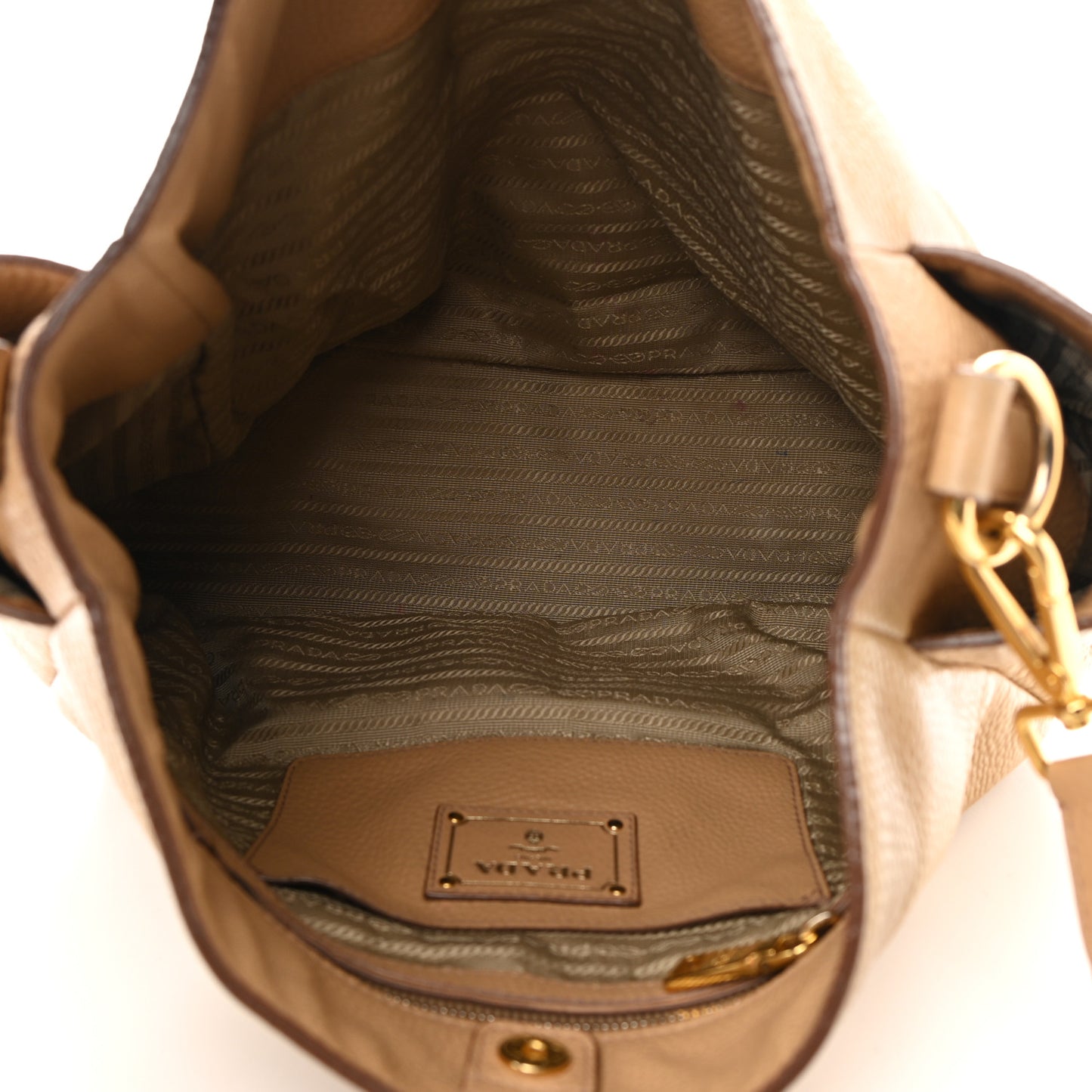 Vitello Daino Side Pocket Hobo Noisette