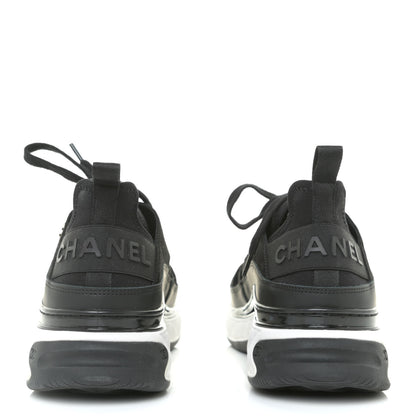 Chanel Velvet Calfskin Mixed Fibers CC Sneakers 41 Black 5 of 8